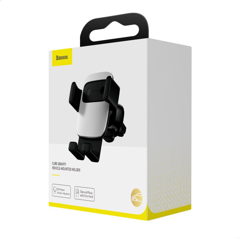 Baseus Cube Gravity Vehicle-mounted Holder Silver