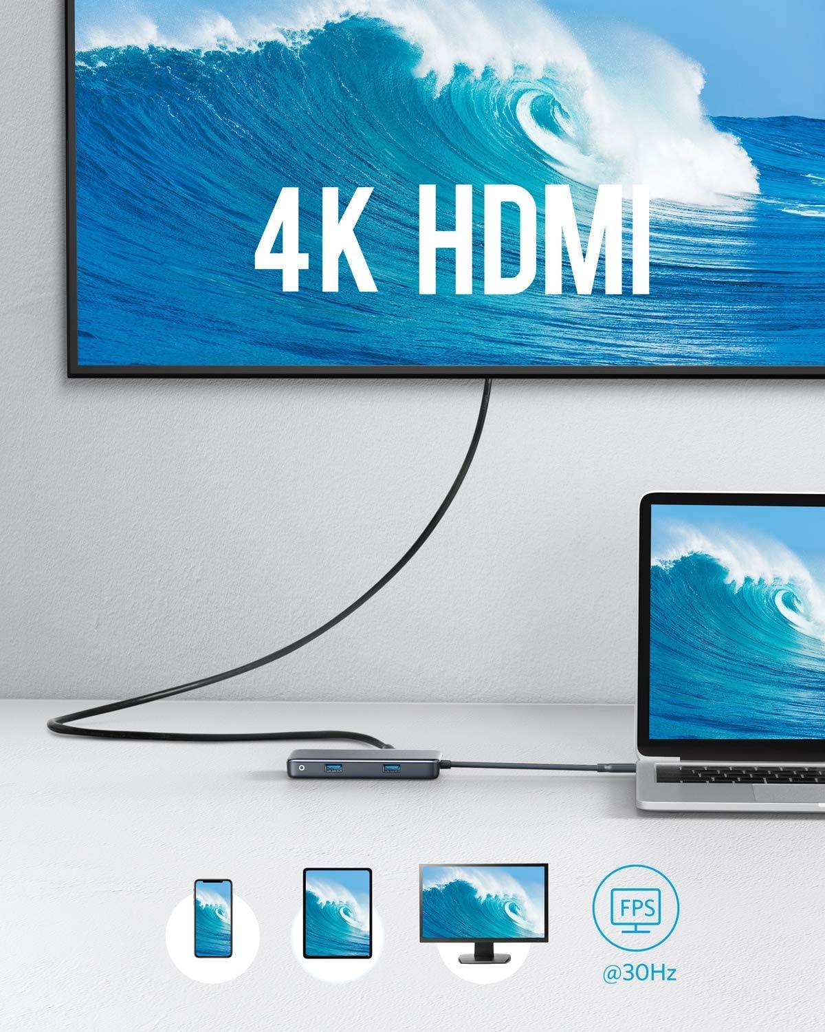 Anker USB C Hub Adapter PowerExpand+ 7-in-1 USB C