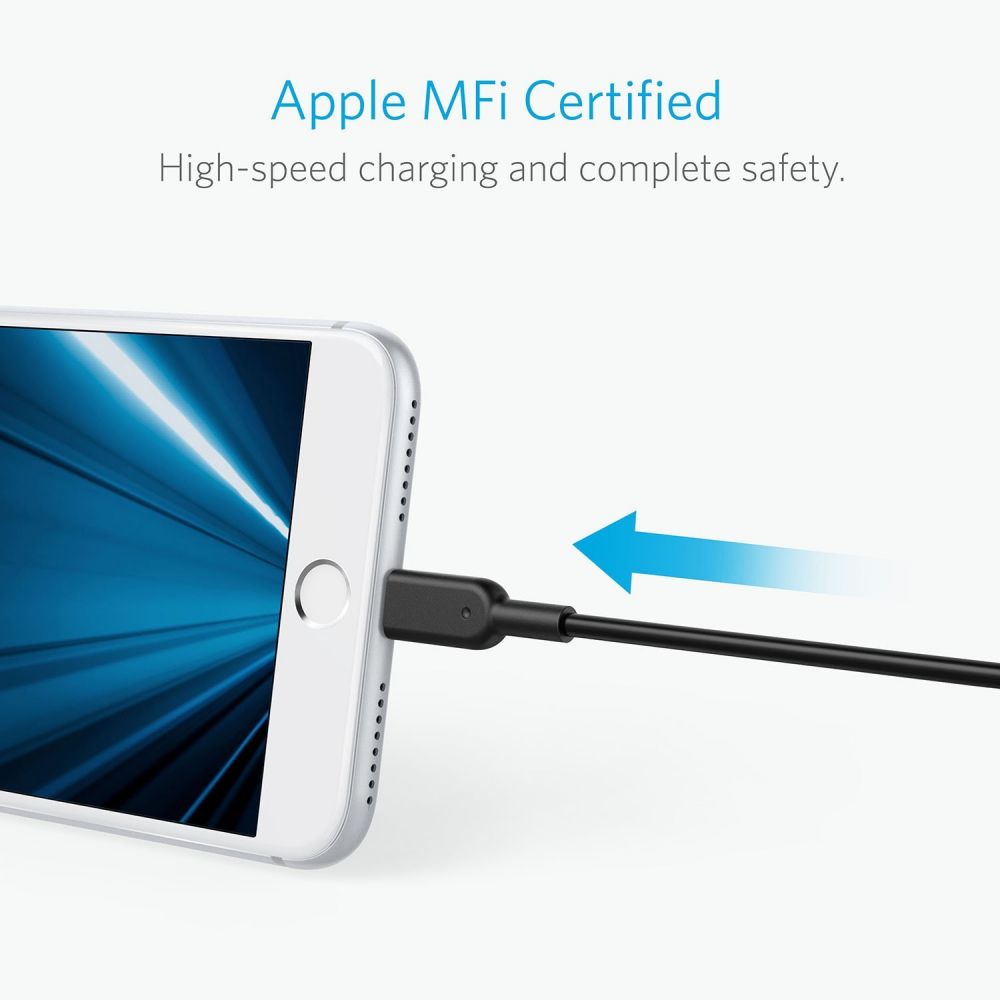 Anker Powerline II 6 Feet Lightning Cable Black
