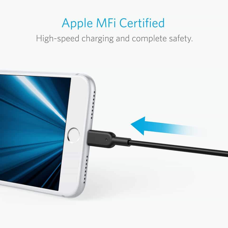 Anker Powerline II with lightning connector 10ft