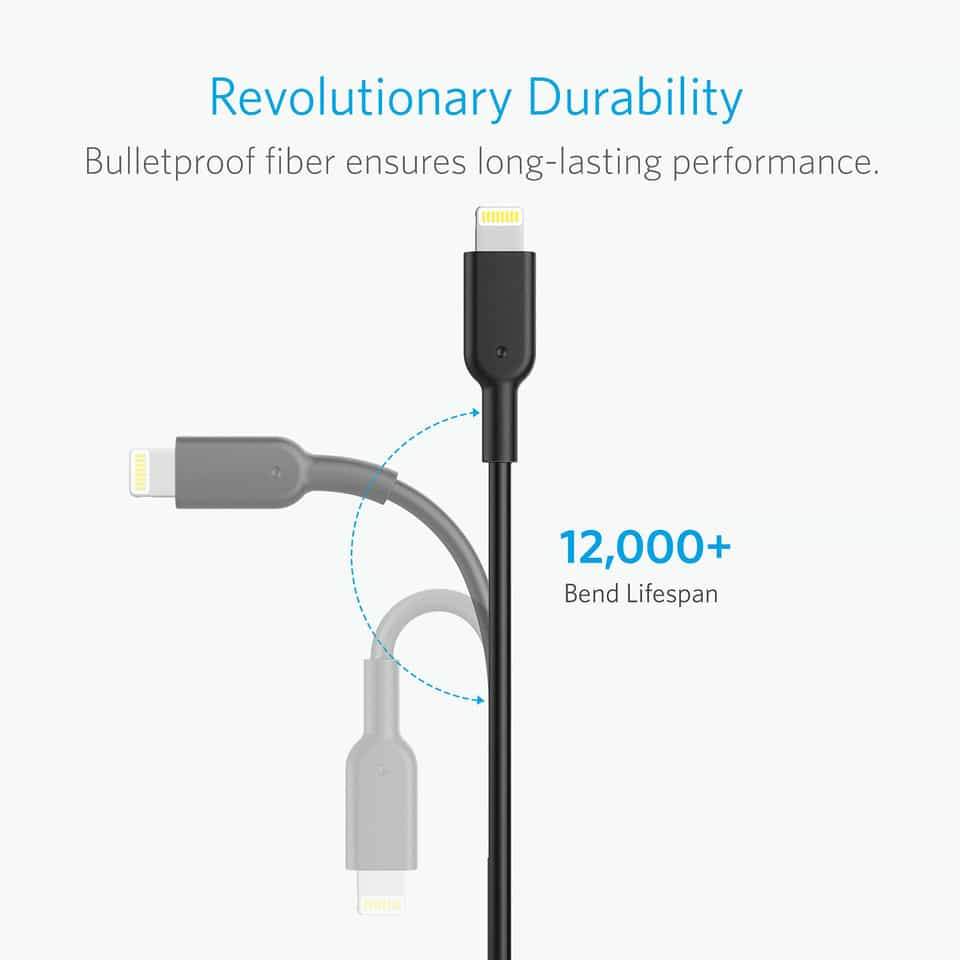 Anker Powerline II with lightning connector 10ft