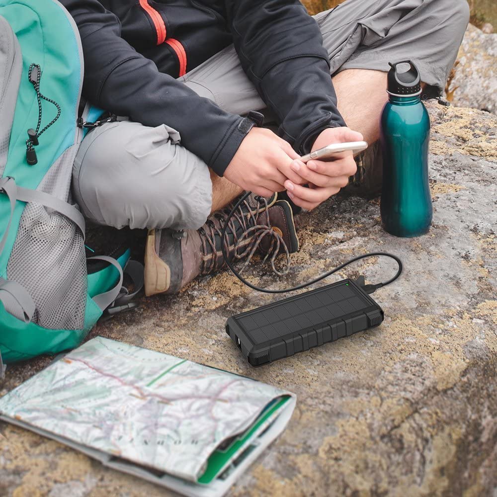 RAVPower 25000mAh Solar Power - BLACK 