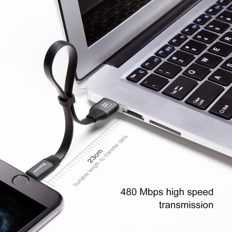 Baseus Nimble Portable Cable For Apple 23CM Black