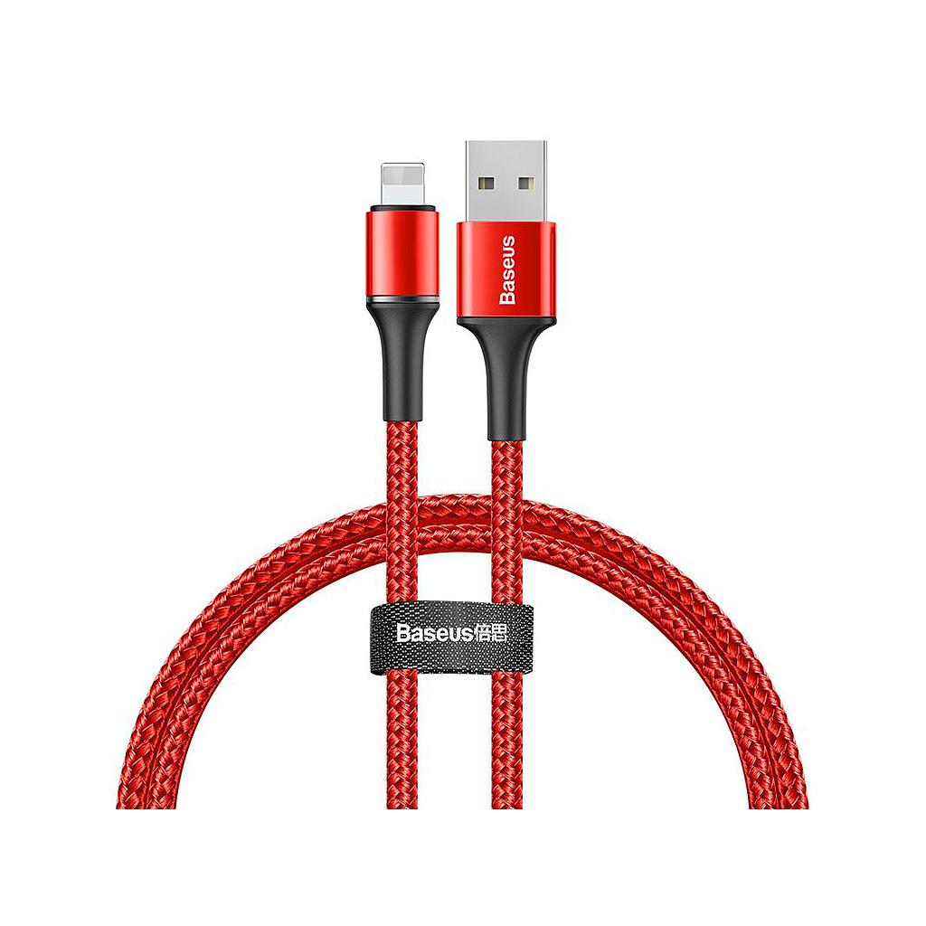 Baseus halo data cable USB For iP 2.4A 1m Red