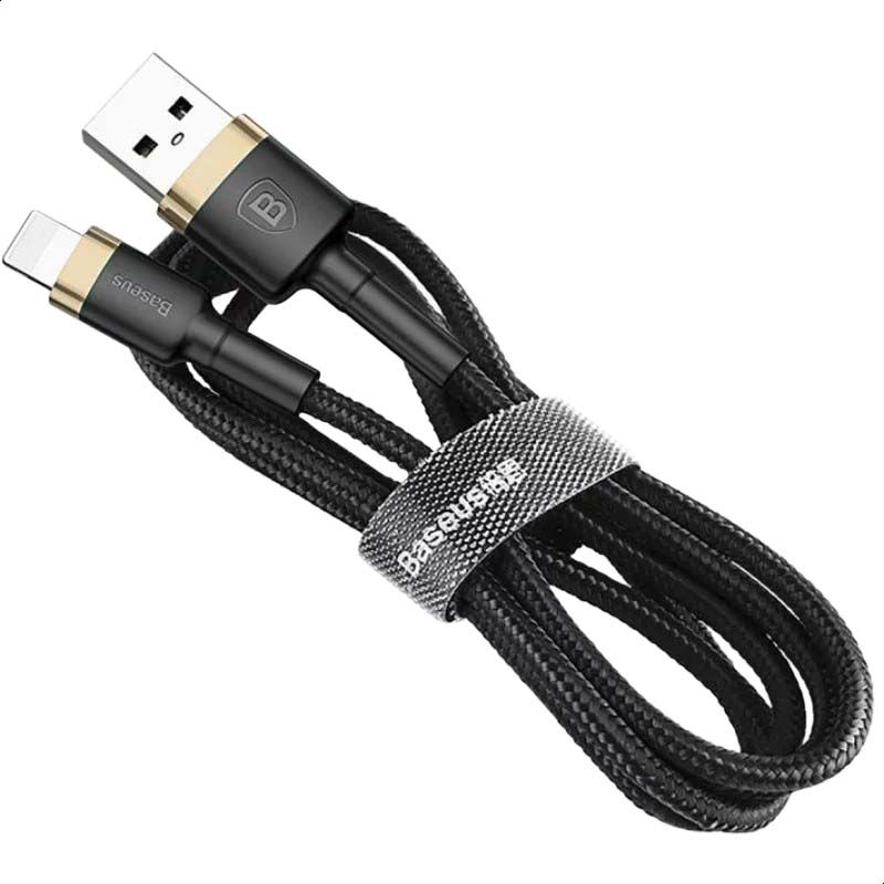 Baseus Cafule Cable USB For lightning 2.4A 1M Gold+Black