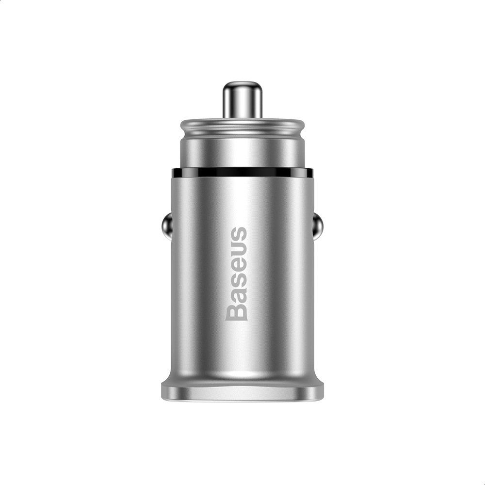 Baseus Square metal A+C 30W PPS Car Charger(PD3.0,QC4.0+SCP,AFC) Silver