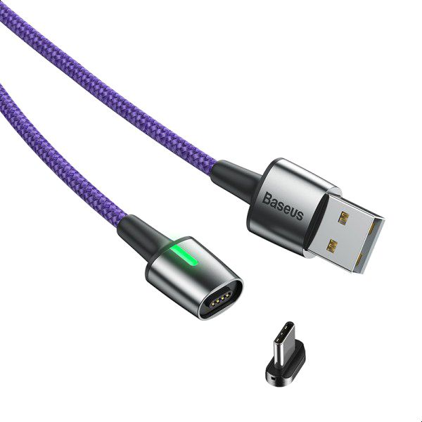 Baseus Zinc Magnetic Cable USB For Type-C 2A 2m Purple
