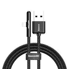 Baseus Iridescent Lamp Mobile Game Cable USB For iP 2.4A 1m Black