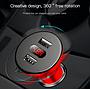 Baseus Shake-head Digital Display Car Charger - Red