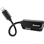 Baseus iP Male to iP+iP Female Adapter L37 Black