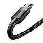 Baseus cafule Cable USB For Micro 2.4A 1M Gray+Black