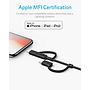 Anker powerline II USB-A to 3 in 1 charging cable