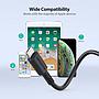 RAVPOwer 2m Nylon Yarn Braided Lightning Cable Offline - BLACK