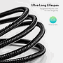 RAVPower 1M NYLON TYPE-C TO LIGHTNING CABLE - BLACK